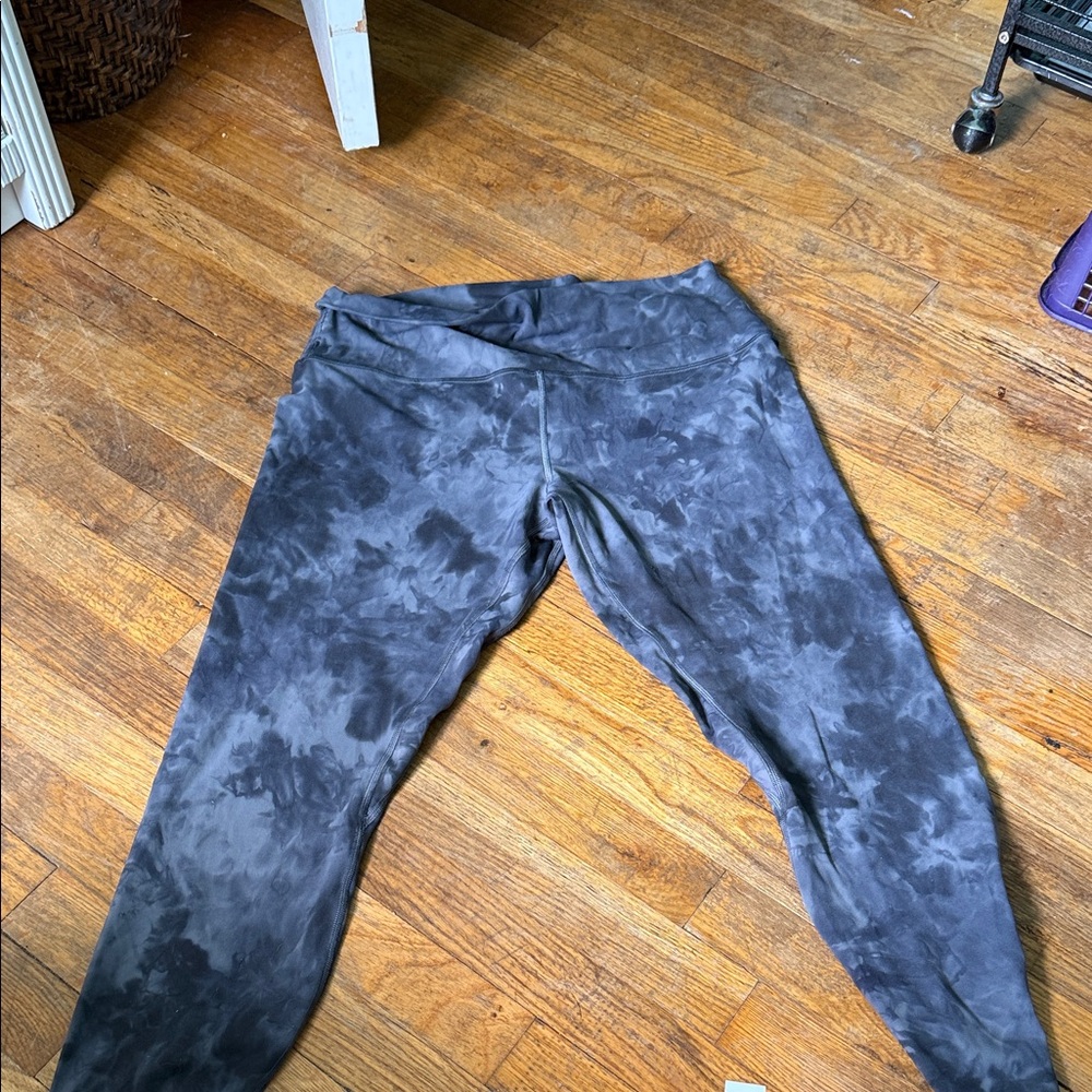 lululemon athletica Gray Tie-Dye Leggings